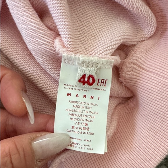 Pink Cropped Oversized Sweatshirt - Picture 4 of 6